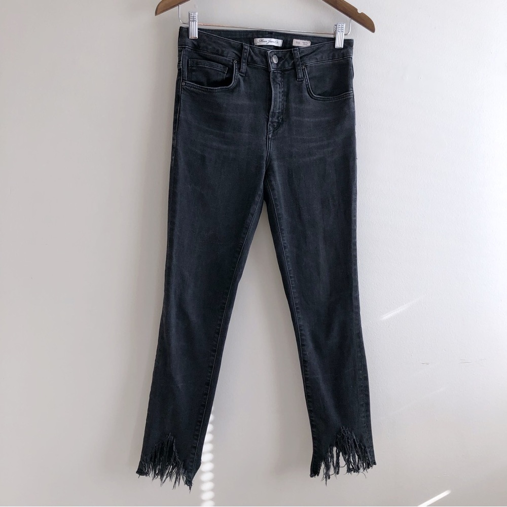 ✨$8 CLEAR-OUT✨ Mavi Jeans Co Tess High Waist Raw Hem Crop Denim Jeans Black
